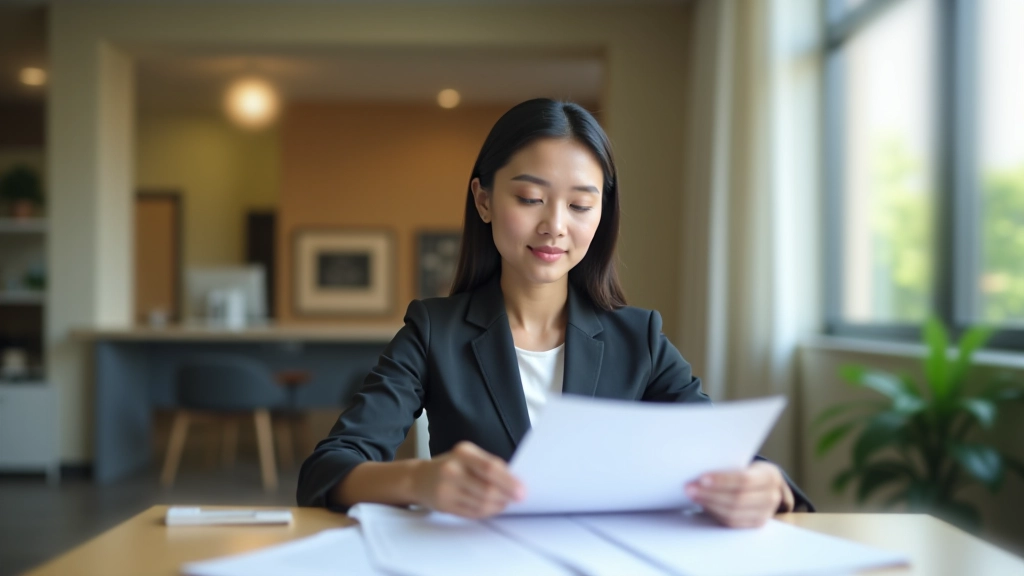 Professional woman reviewing retirement planning documents