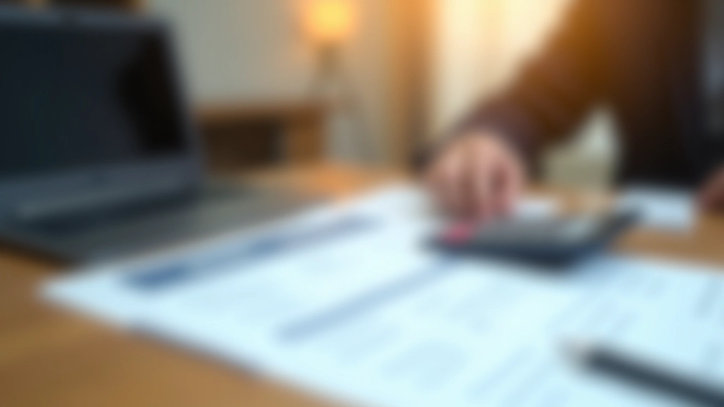 Professional illustration of tax deduction concept with calculator and financial charts